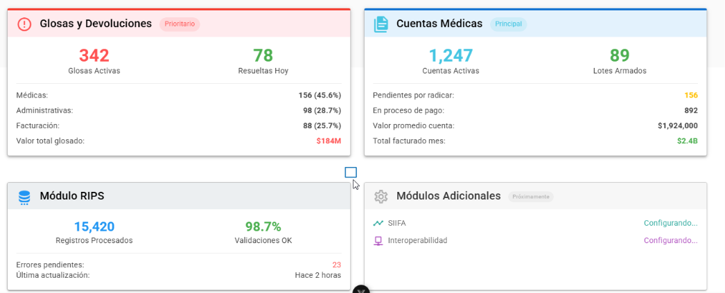 Módulo Glosas y Devoluciones RadicaPro